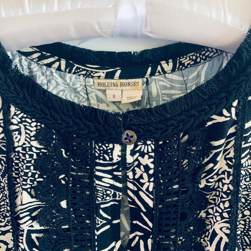 Anthropologie Holding Horses Suraja Black Midi 8 - Picture 8 of 9